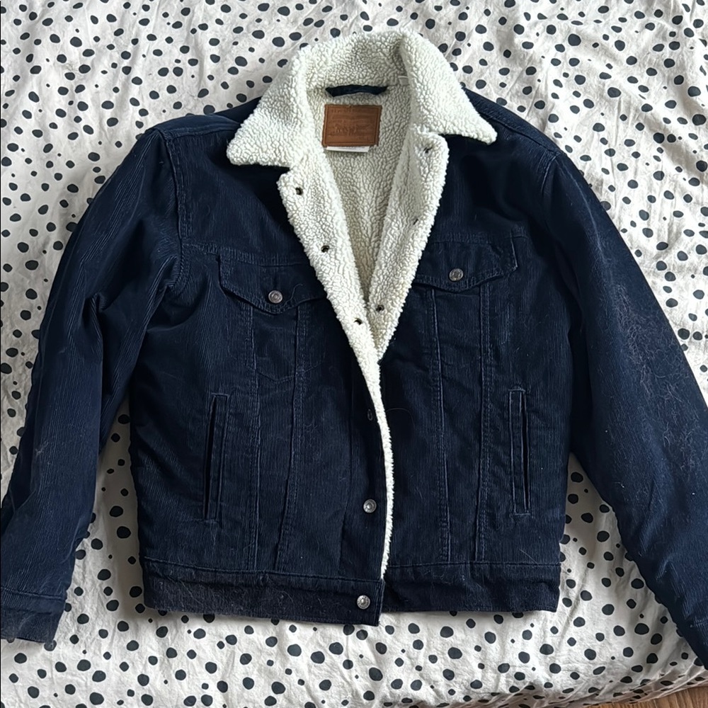 Levi's Navy Sherpa-Lined Jacket